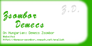 zsombor demecs business card